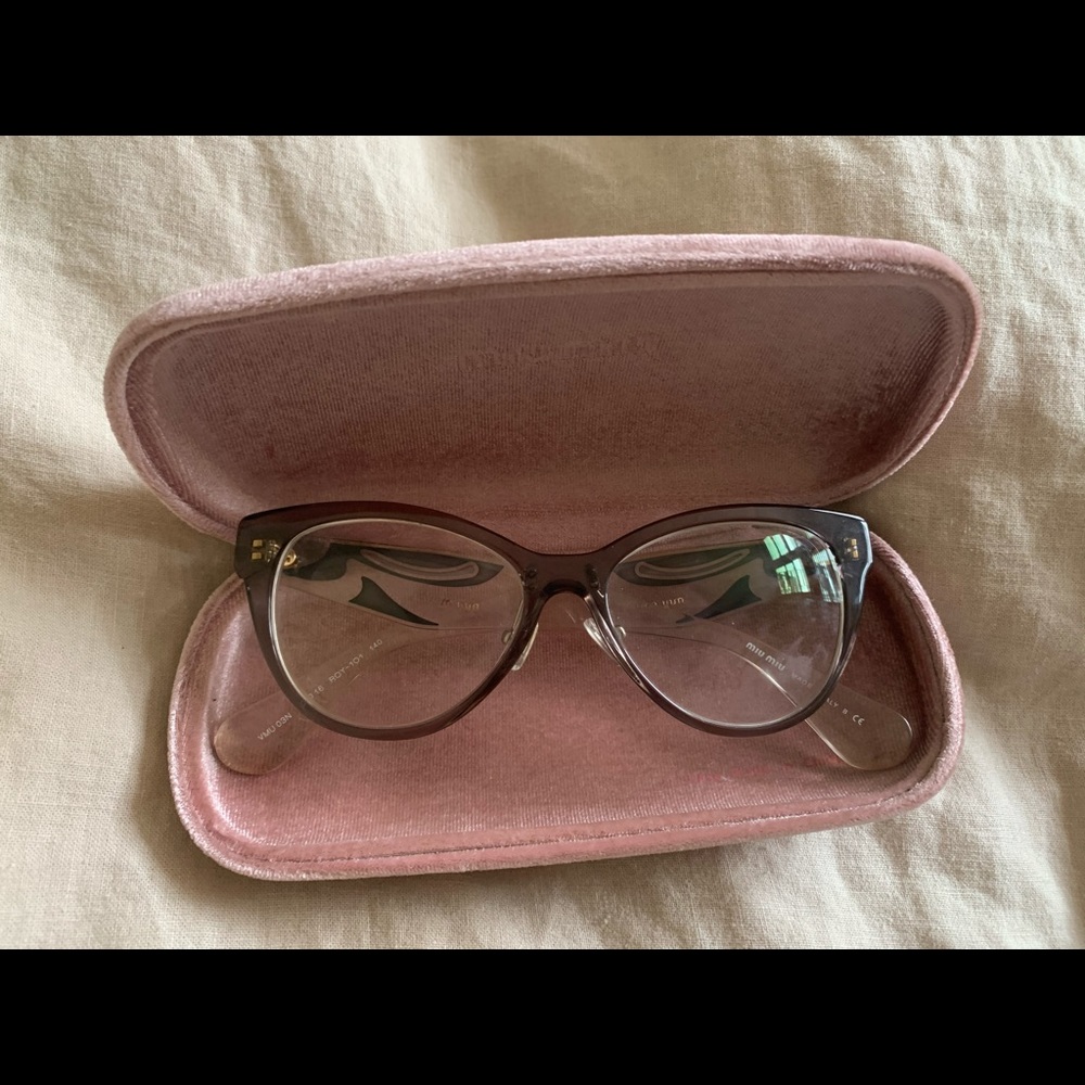 miu miu hand painted translucent frame